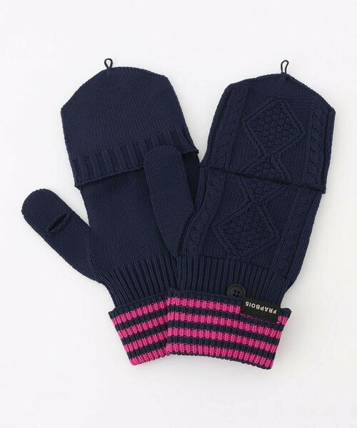 FRAPBOIS（フラボア）の「ネオンフィッシャー グローブ（手袋・レディース・ネイビー/ベージュ・FREE）」の8枚目の写真