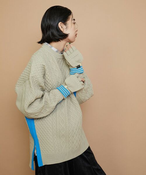 FRAPBOIS（フラボア）の「ネオンフィッシャー グローブ（手袋・レディース・ネイビー/ベージュ・FREE）」の12枚目の写真