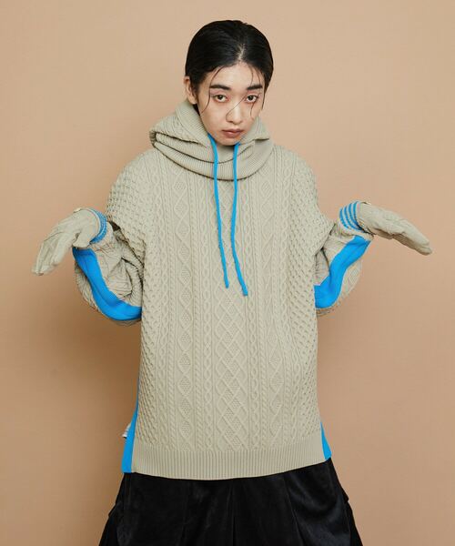 FRAPBOIS（フラボア）の「ネオンフィッシャー グローブ（手袋・レディース・ネイビー/ベージュ・FREE）」の13枚目の写真