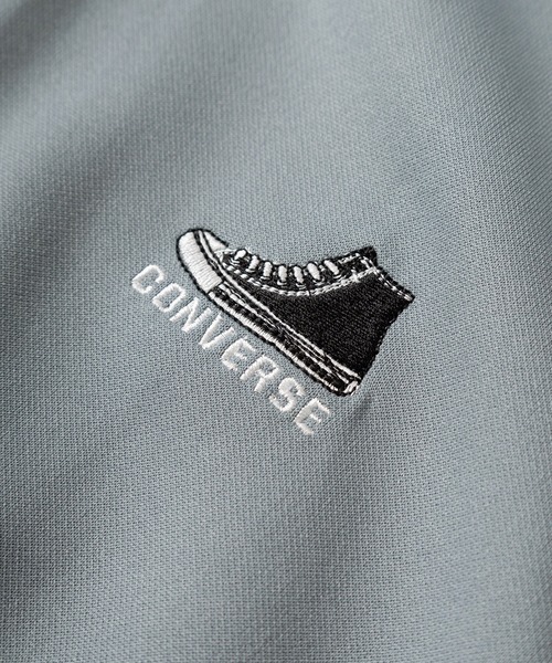 CONVERSE（コンバース）の「【CONVERSE/コンバース】ALL STARスニーカーロゴ ワンポイント刺繍デザイン サイドライン トラックジャケット/ジャージ（ジャージ・メンズ・ブラック/サックスブルー/オフホワイト/グレイッシュベージュ・M/XL/L）」の10枚目の写真