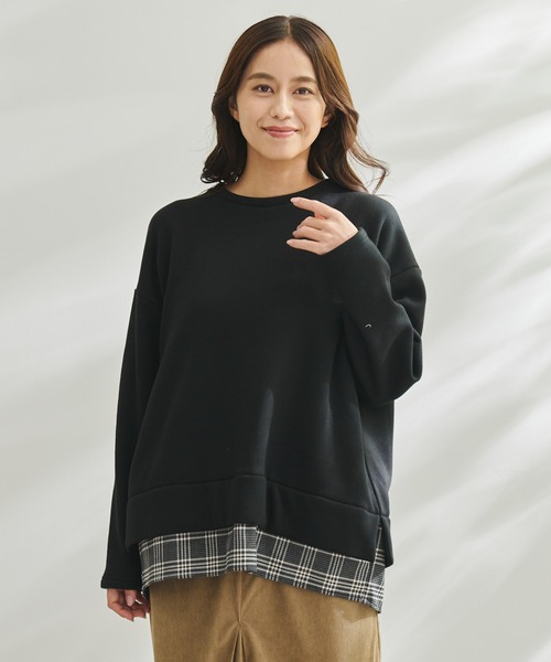 Arnold Palmer（アーノルドパーマー）の「バックリボン チェック ドッキング チュニック（チュニック・レディース・ブラック/チャコールグレー/ライトグレー・M/L/S）」の2枚目の写真