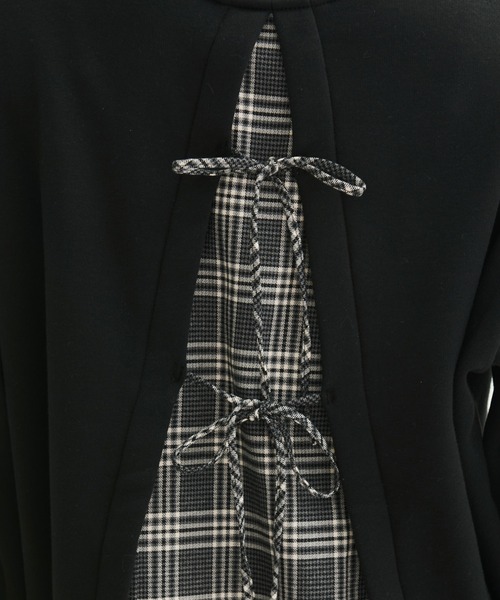 Arnold Palmer（アーノルドパーマー）の「バックリボン チェック ドッキング チュニック（チュニック・レディース・ブラック/チャコールグレー/ライトグレー・M/L/S）」の7枚目の写真