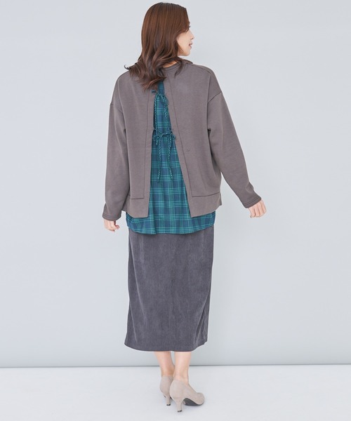 Arnold Palmer（アーノルドパーマー）の「バックリボン チェック ドッキング チュニック（チュニック・レディース・ブラック/チャコールグレー/ライトグレー・M/L/S）」の10枚目の写真