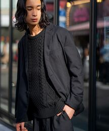 【BLUE STANDARD/ブルースタンダード】 ストレッチツイルテーラードジャケット イージーケア マシンウォッシャブル 防シワ 大人カジュアル 美シルエット ジャストサイズ 紺ジャケ