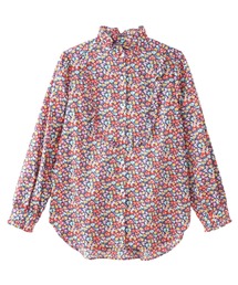 美品 LA MARINE FRANCAISE 襟フリルシャツ リバティブラウス WEB別注あり｜LIBERTYフリルカラーブラウス — LA MARINE FRANCAISE