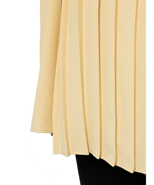 Mila Owen（ミラオーウェン）の「プリーツブラウス（Tシャツ/カットソー・レディース・ホワイト/ブラック/イエロー・0/1）」の6枚目の写真