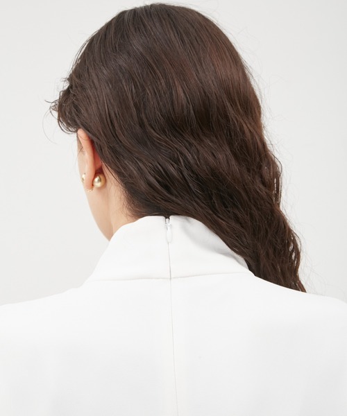 Mila Owen（ミラオーウェン）の「プリーツブラウス（Tシャツ/カットソー・レディース・ホワイト/ブラック/イエロー・0/1）」の20枚目の写真