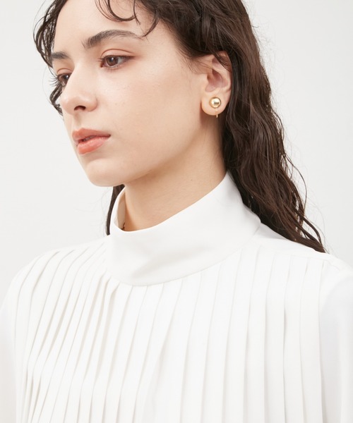 Mila Owen（ミラオーウェン）の「プリーツブラウス（Tシャツ/カットソー・レディース・ホワイト/ブラック/イエロー・0/1）」の21枚目の写真