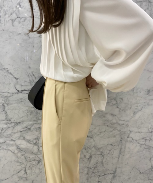 Mila Owen（ミラオーウェン）の「プリーツブラウス（Tシャツ/カットソー・レディース・ホワイト/ブラック/イエロー・0/1）」の15枚目の写真