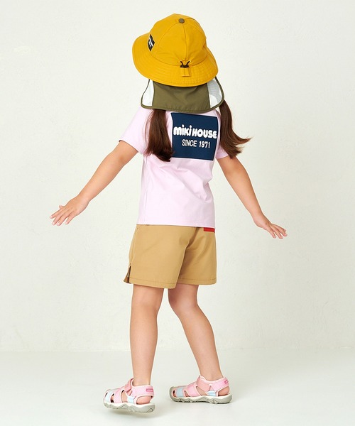 MIKI HOUSE（ミキハウス）の「バックボックスロゴ半袖Tシャツ（Tシャツ/カットソー・キッズ・グレー/ピンク/ホワイト・110cm/100cm/90cm/80ｃｍ/150cm/140cm/130cm/120cm）」の5枚目の写真