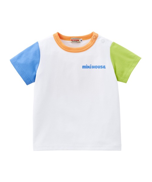 MIKI HOUSE（ミキハウス）の「バックボックスロゴ半袖Tシャツ（Tシャツ/カットソー・キッズ・グレー/ピンク/ホワイト・110cm/100cm/90cm/80ｃｍ/150cm/140cm/130cm/120cm）」の10枚目の写真