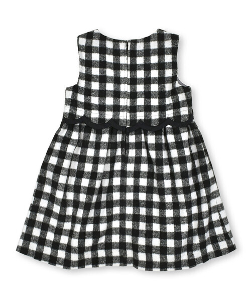 BeBe Petits Pois Vert(ベベプチポワヴェール)の「【店舗限定】ブロックチェックor千鳥柄ジャンパースカート(95~150cm)(ワンピース・キッズ・ベージュ系その他/ブラック系その他・120cm/110cm/130cm/140cm/150cm/100cm/95cm)」の8枚目の写真