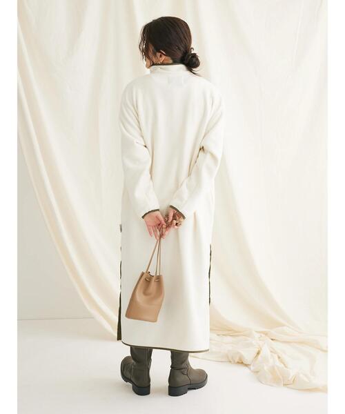 CRAFT STANDARD BOUTIQUE（クラフトスタンダードブティック）の「ハーフスナップフリースワンピース（ワンピース・レディース・アイボリー/ライトグレー/チャコールグレー・FREE）」の16枚目の写真