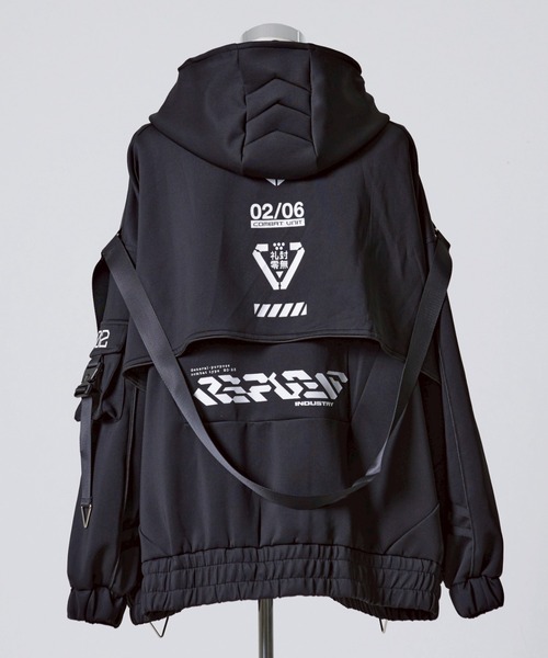 REFLEM/レフレム』サイバー切替ハイネックジャージパーカー