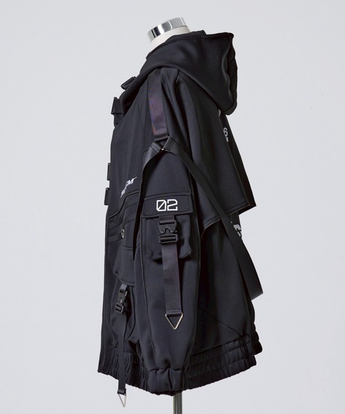 レイン REFLEM/レフレム　サイバー切替ハイネックジャージパーカー REFLEM/レフレム』サイバー切替ハイネックジャージパーカー