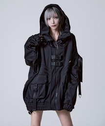 REFLEM/レフレム』サイバー切替ハイネックジャージパーカーを使った