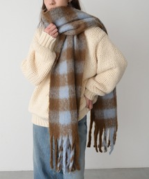 CANAL JEAN | El mar　ブロックチェックフリンジストール(ストール/ショール)