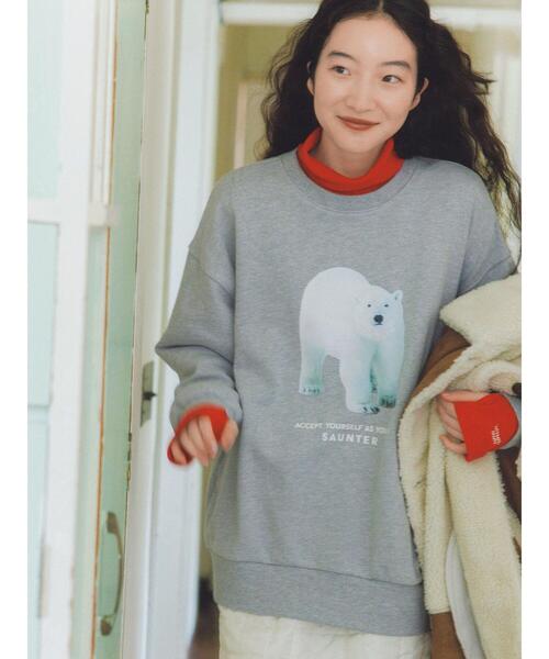 ehka sopo（エヘカソポ）の「2WAY袖ハイネックプルオーバー（Tシャツ/カットソー・レディース・キナリ/ネイビー/レッド・F）」の5枚目の写真