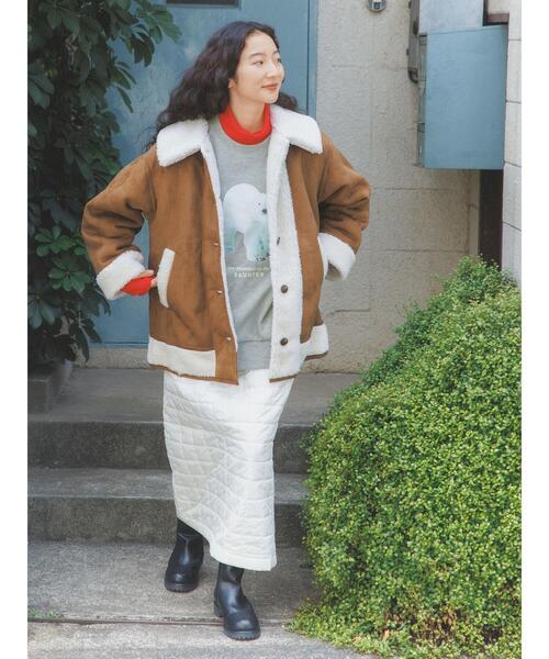 ehka sopo（エヘカソポ）の「2WAY袖ハイネックプルオーバー（Tシャツ/カットソー・レディース・キナリ/ネイビー/レッド・F）」の6枚目の写真