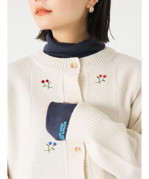 ehka sopo（エヘカソポ）の「2WAY袖ハイネックプルオーバー（Tシャツ/カットソー・レディース・キナリ/ネイビー/レッド・F）」の9枚目の写真