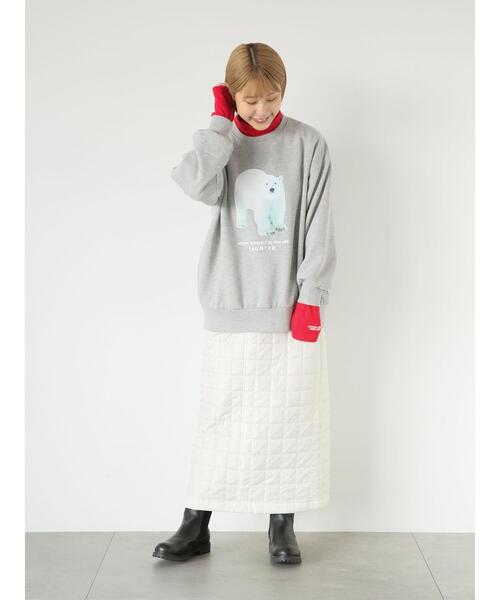 ehka sopo（エヘカソポ）の「2WAY袖ハイネックプルオーバー（Tシャツ/カットソー・レディース・キナリ/ネイビー/レッド・F）」の13枚目の写真