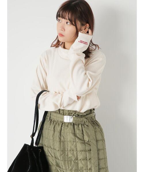 ehka sopo（エヘカソポ）の「2WAY袖ハイネックプルオーバー（Tシャツ/カットソー・レディース・キナリ/ネイビー/レッド・F）」の14枚目の写真