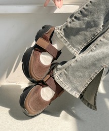 Shoes in Closet | +6.5㎝ 軽量 厚底 ボリュームソール メリージェーン スニーカー サンダル 2419(スニーカー)