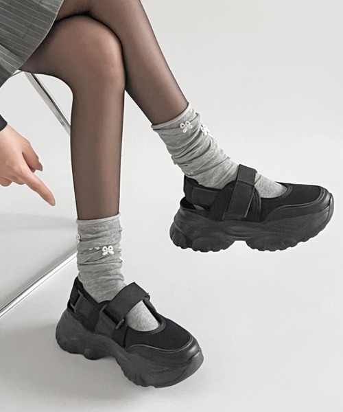 セール】軽量厚底 ボリュームソール ストラップ メリージェーン