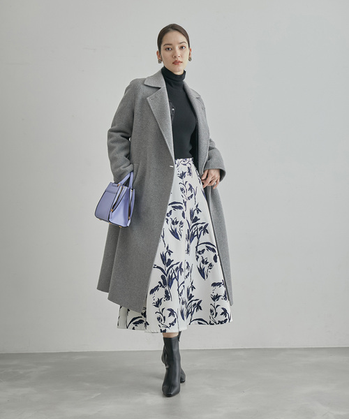 ROPE'(ロペ)の「サテンフレアスカート(無地/花柄)(スカート・レディース・ベージュ/オフホワイト・38/36)」の19枚目の写真