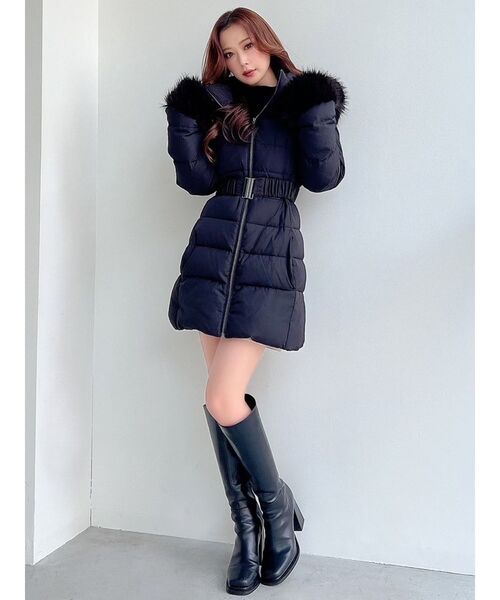 RESEXXY(リゼクシー)の「フード付ダウンコート(ダウンジャケット/コート・レディース・ベージュ/ブラック・MEDIUM/SMALL)」の15枚目の写真