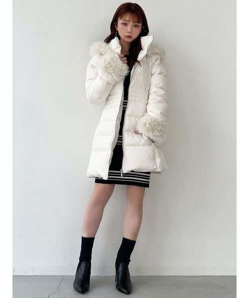 本日限定値下げ✨リゼクシー フード付きダウンコート ホワイト