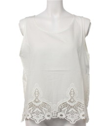 AZUL by moussy | 綿ローンレースヘムクロプトWタンク(タンクトップ)