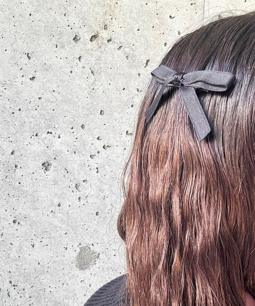 cuorequal（クオレコール）の「2setシンプルリボンヘアピン（ヘアピン・レディース・ピンク/ブラック/グリーン/イエロー/アイボリー・FREE）」の7枚目の写真