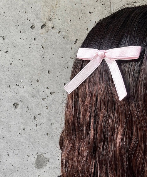 cuorequal（クオレコール）の「2setシンプルリボンヘアピン（ヘアピン・レディース・ピンク/ブラック/グリーン/イエロー/アイボリー・FREE）」の10枚目の写真