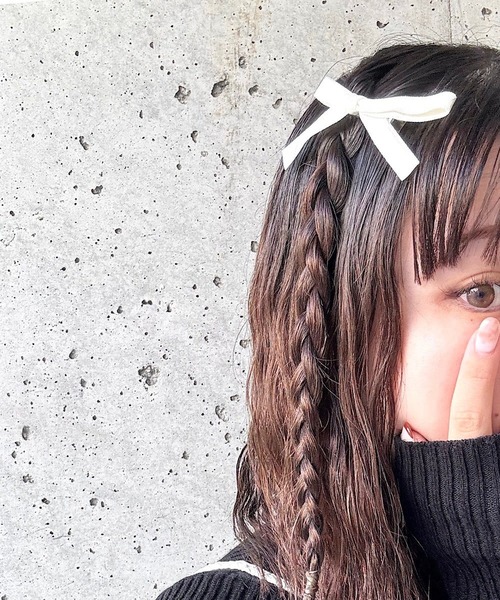 cuorequal（クオレコール）の「2setシンプルリボンヘアピン（ヘアピン・レディース・ピンク/ブラック/グリーン/イエロー/アイボリー・FREE）」の13枚目の写真