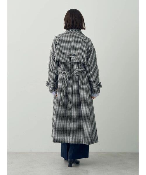 YECCA VECCA（イェッカヴェッカ）の「千鳥柄スタンドカラーロング 