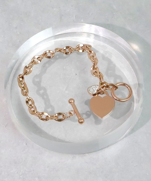 【送料込み】ハートチャーム ブレスレット VIBGYOR Women ブレスレット 「float」シルバー ハートチャーム