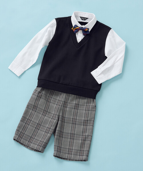 COMME CA ISM(コムサイズム)の「フェイクレイヤード シャツ(110-130cm)(シャツ/ブラウス・キッズ・ネイビー/ブラック・110cm/120cm/130cm)」の3枚目の写真