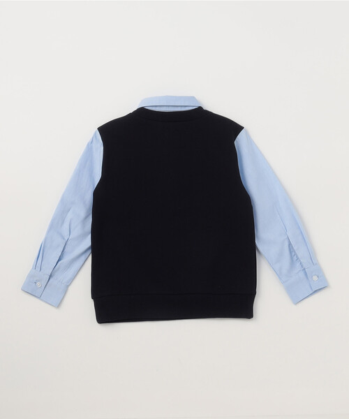 COMME CA ISM(コムサイズム)の「フェイクレイヤード シャツ(110-130cm)(シャツ/ブラウス・キッズ・ネイビー/ブラック・110cm/120cm/130cm)」の5枚目の写真