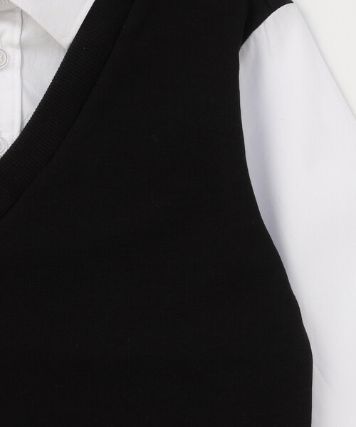 COMME CA ISM(コムサイズム)の「フェイクレイヤード シャツ(110-130cm)(シャツ/ブラウス・キッズ・ネイビー/ブラック・110cm/120cm/130cm)」の9枚目の写真