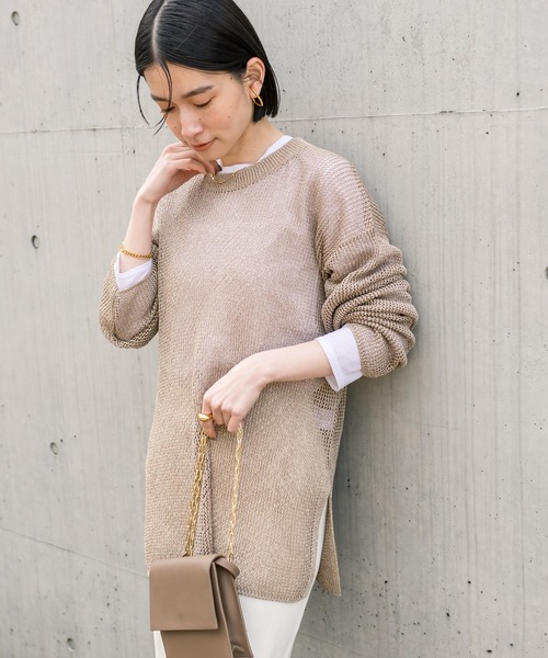 RIVE DROITE（リヴドロワ）の「R.good(アールドットグッド)/ラウンドカーブピアス（ピアス（両耳用）・レディース・シルバー/ゴールド・FREE）」の15枚目の写真