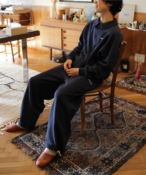 BROKEN BASE（ブロークンベース）の「襟付きワンポイント刺繍スウェット（スウェット・メンズ・ネイビー/杢グレー/クリーム・MEDIUM/LARGE）」の11枚目の写真