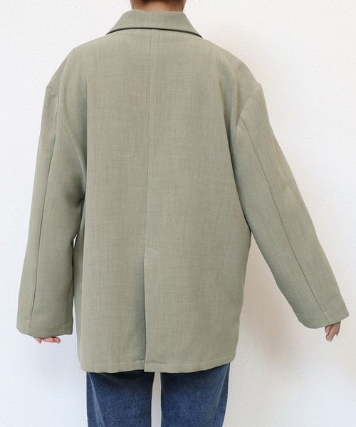 【セール】リネンライクダブルブレストテーラードジャケット（テーラードジャケット）｜andme（アンドミー）