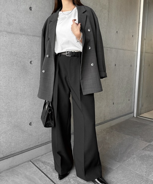 セール】【新色追加】ダブルブレストテーラードジャケット（テーラード