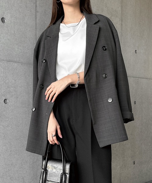 新色追加】ダブルブレストテーラードジャケット（テーラードジャケット