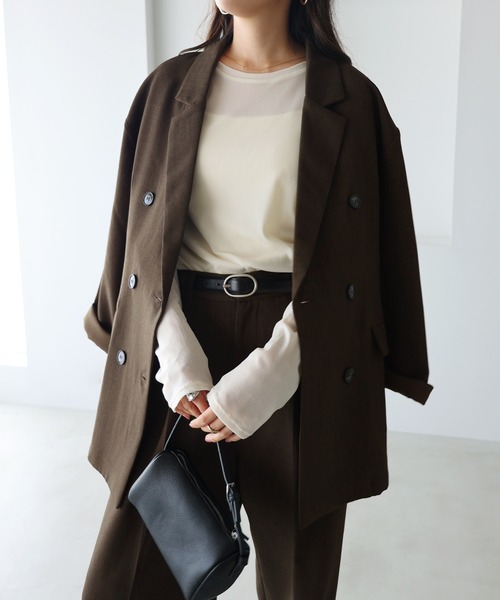 セール】【新色追加】ダブルブレストテーラードジャケット