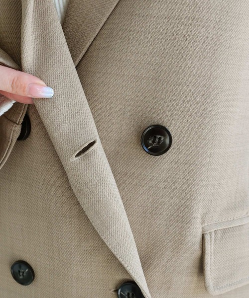 セール】【新色追加】ダブルブレストテーラードジャケット（テーラード