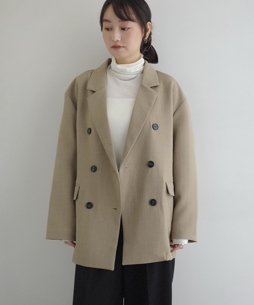 セール】【新色追加】ダブルブレストテーラードジャケット（テーラード