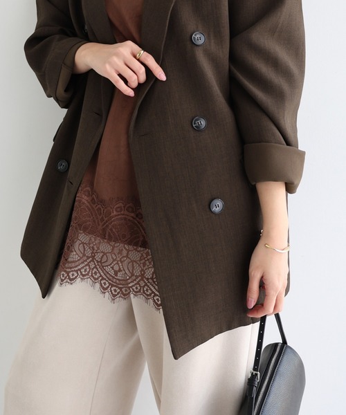 セール】【新色追加】ダブルブレストテーラードジャケット（テーラード