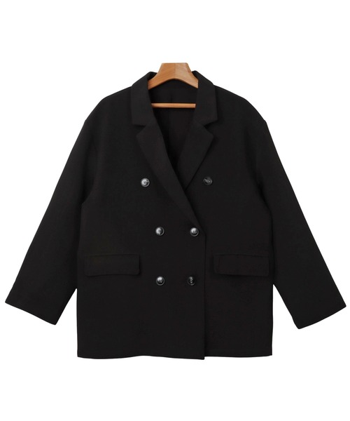 【セール】リネンライクダブルブレストテーラードジャケット（テーラードジャケット）｜andme（アンドミー）